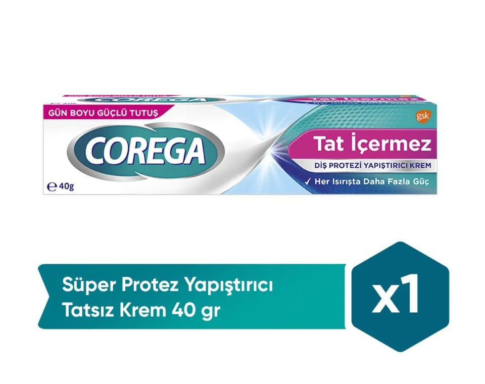 Corega Süper 3 Yönlü Tutuş Diş Protez Yapıştırıcı Krem Tat İçermez 40 gr