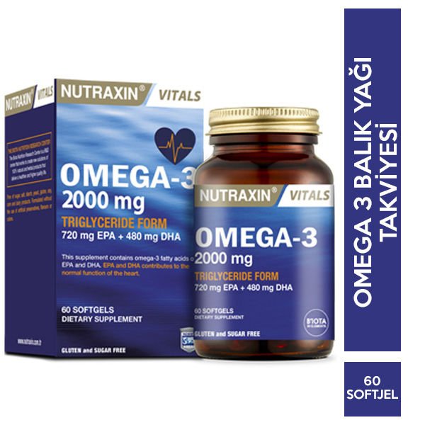 Nutraxin Omega 3 2000 Mg 60 Softgel Balık Yağı