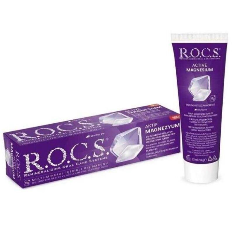 Rocs Multi-Mineral Aktif Magnezyum İçeirkli Diş Macunu 75 ml