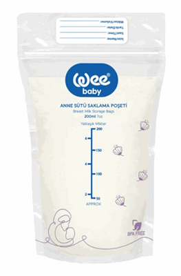 Wee Baby Anne Sütü Saklama Poşeti 200 ml x 20 Adet